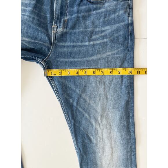 All Saints Cigarette Skinny Jeans Men W32 Mid Indigo Washed Zip Fly Rock - Picture 9 of 13